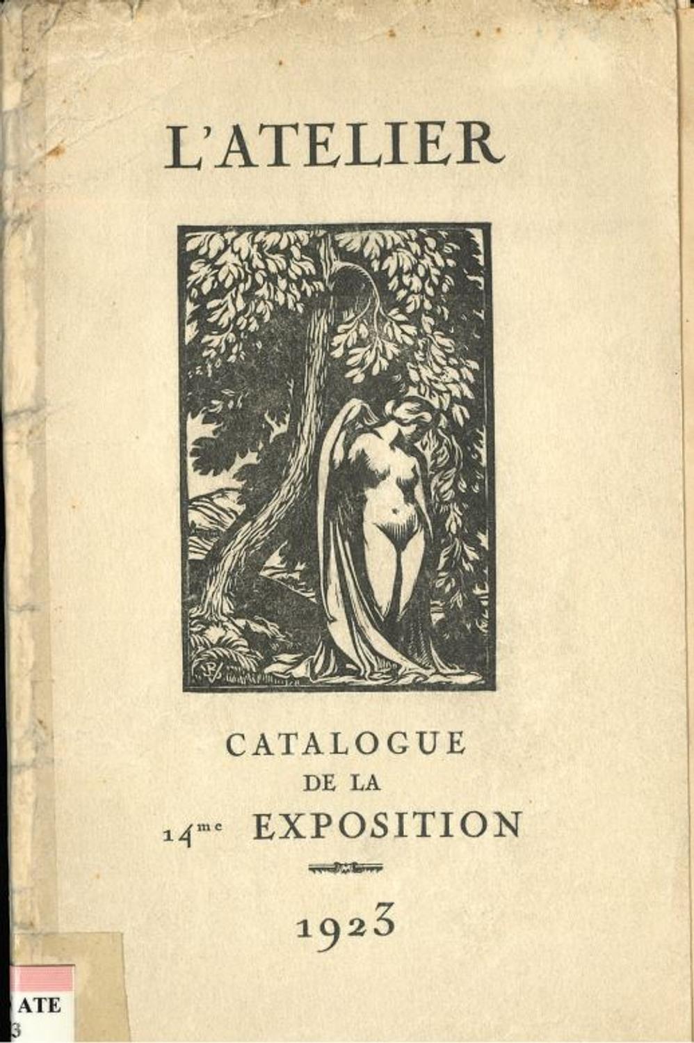 Couverture du catalogue L'Atelier 1923