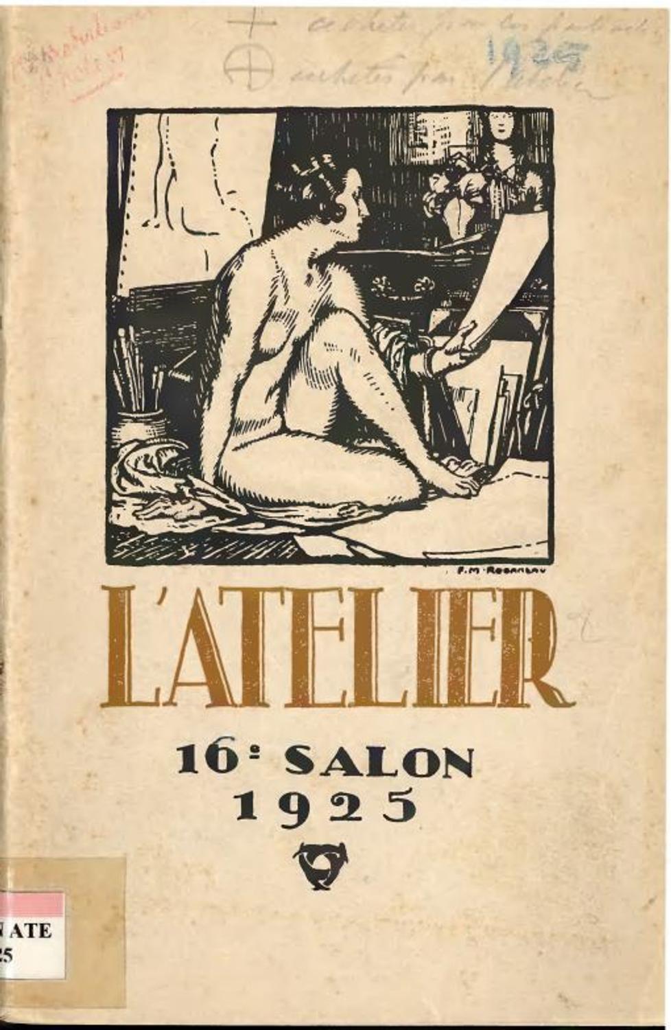 Couverture du catalogue de L'Atelier de 1925