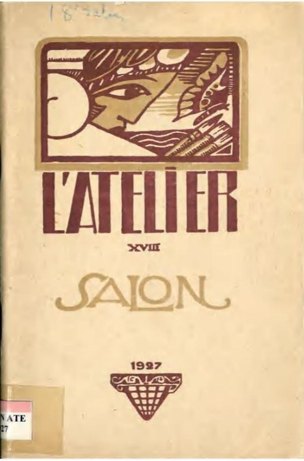 Couverture du catalogue L'Atelier 1927