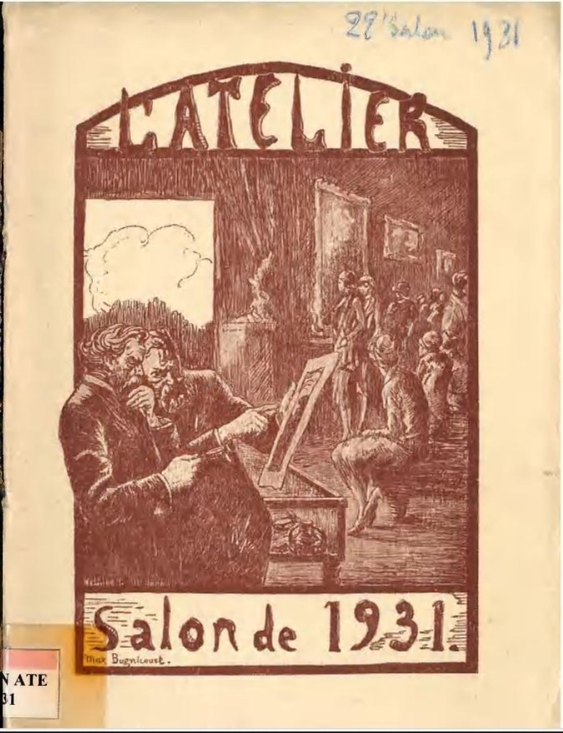 Couverture du catalogue L'Atelier 1931