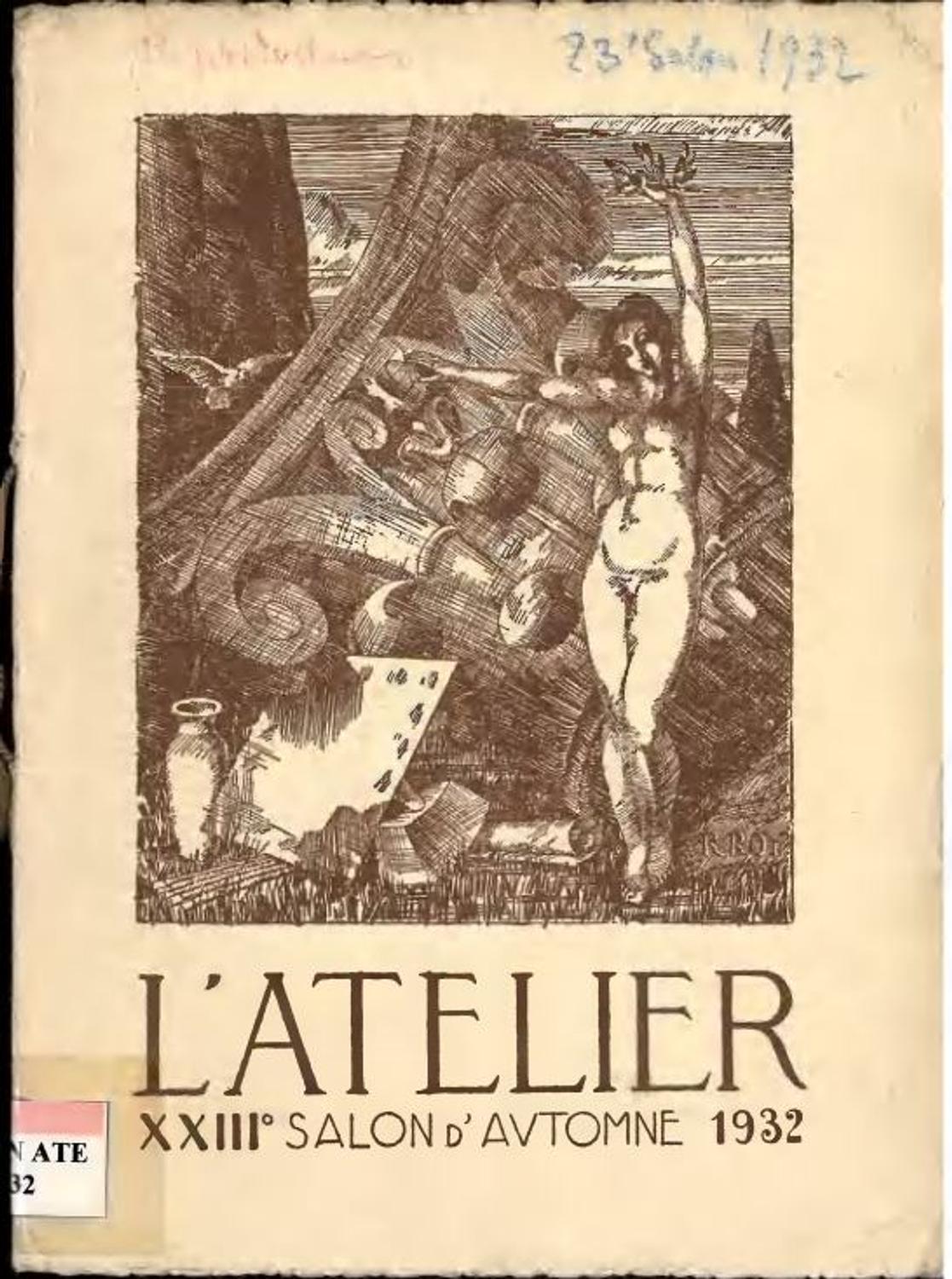 Couverture du catalogue L'Atelier 1932