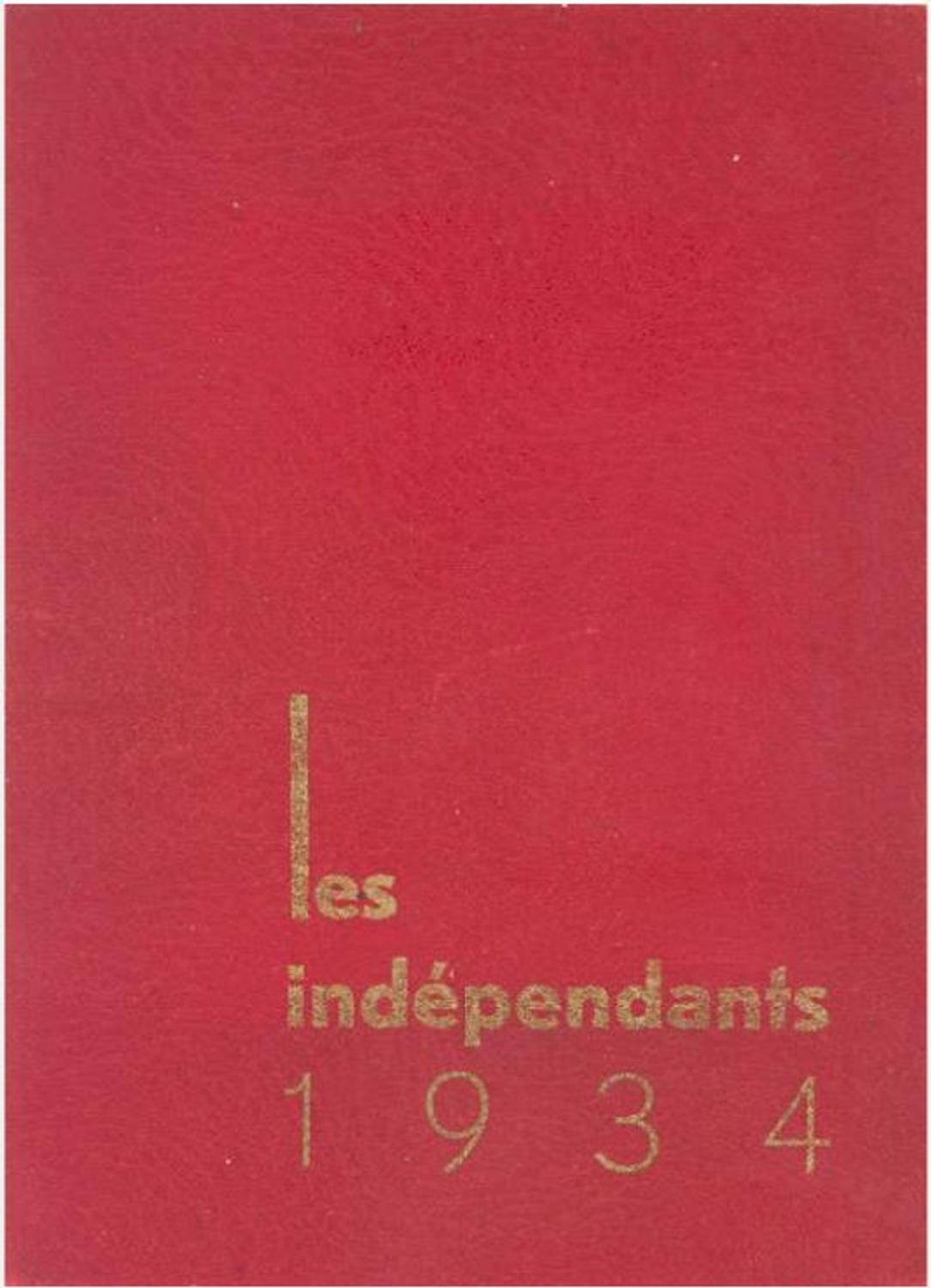 Couverture du catalogue de 1934 du Salon des Artistes Indépendants Bordelais