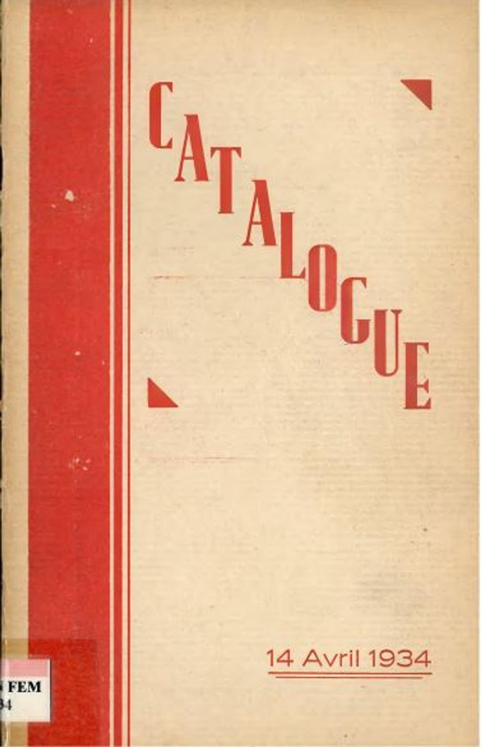 Couverture du catalogue de la Société des Femmes Artistes 1934