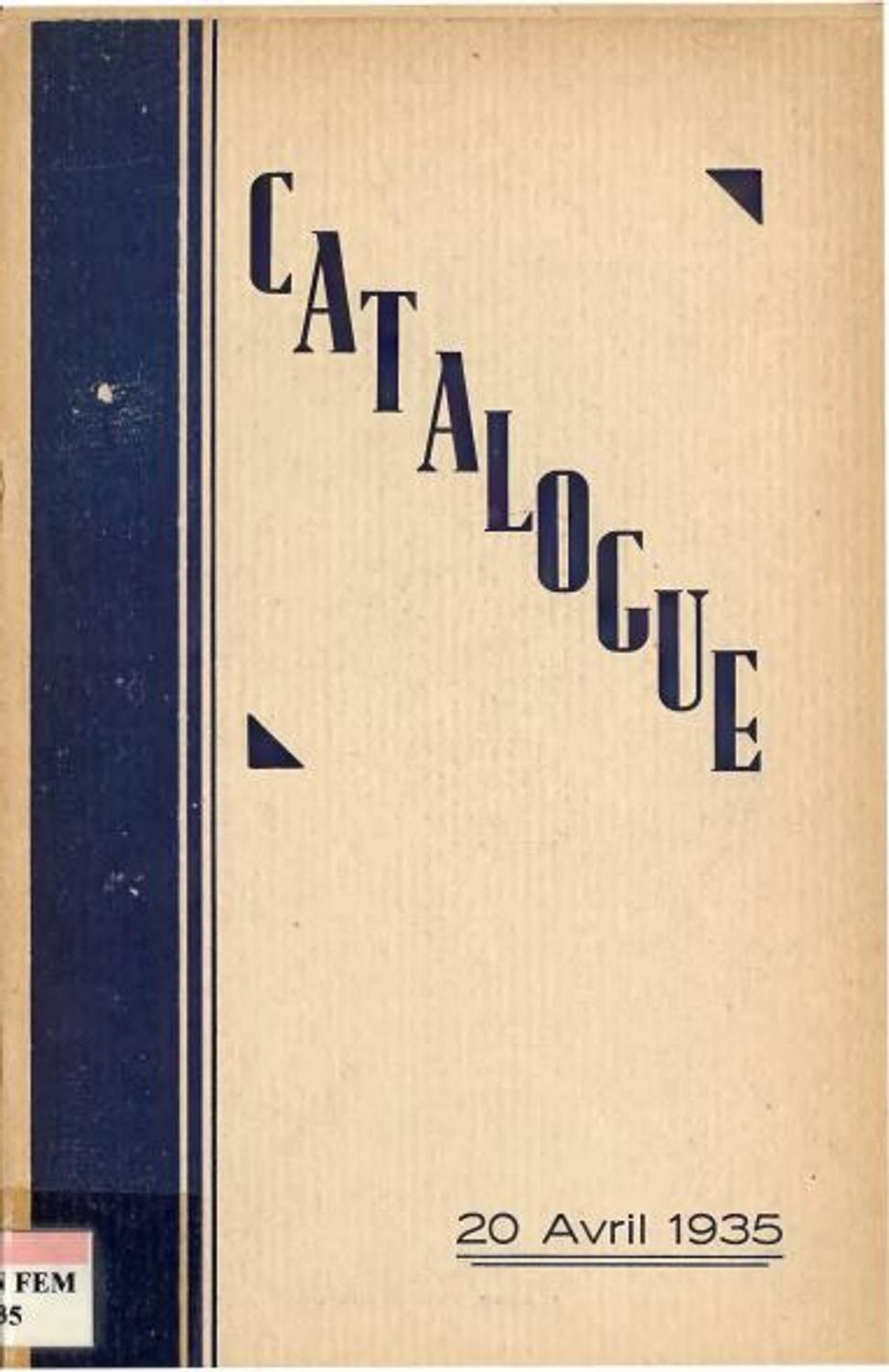 Couverture du catalogue de la Société des Femmes Artistes 1935