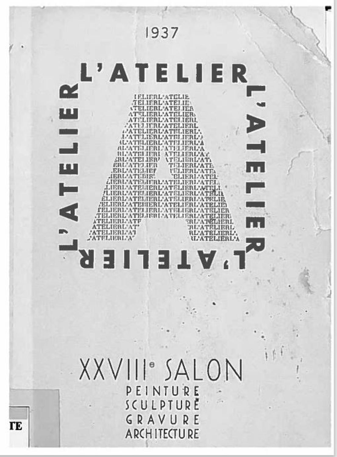 Couverture du catalogue L'Atelier 1937