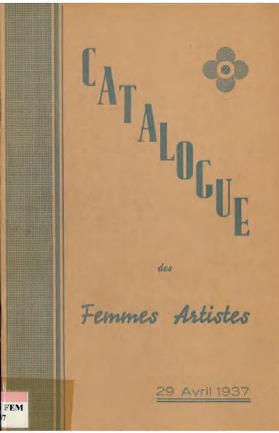 Couverture du catalogue de la Société des Femmes Artistes 1937