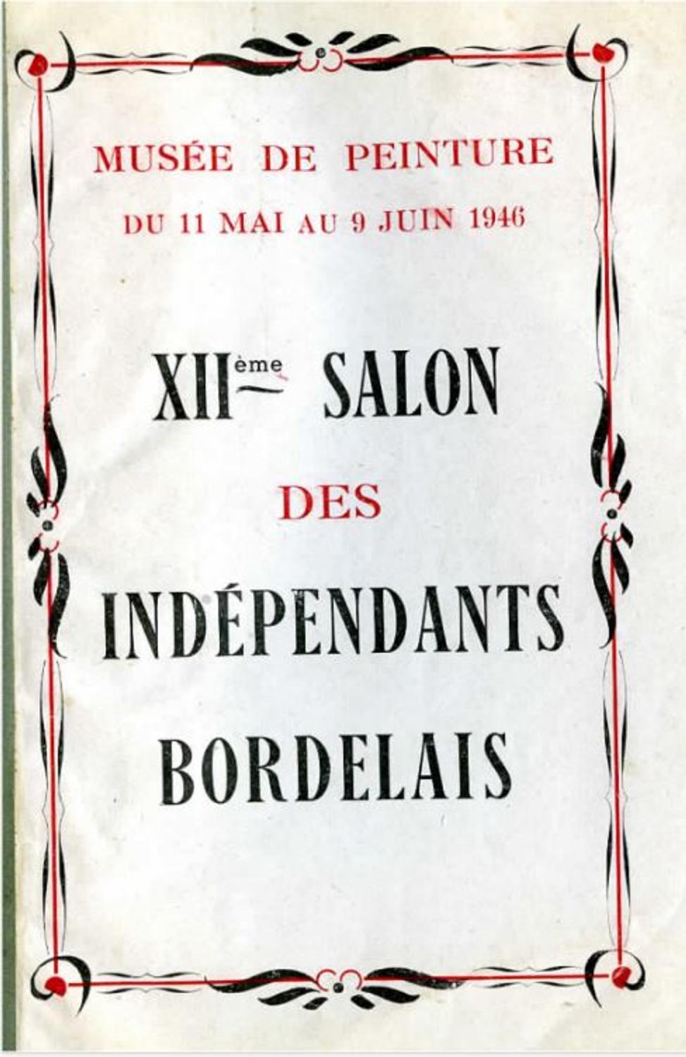 Couverture du catalogue du Salon de 1946 des Artistes Indépendants Bordelais