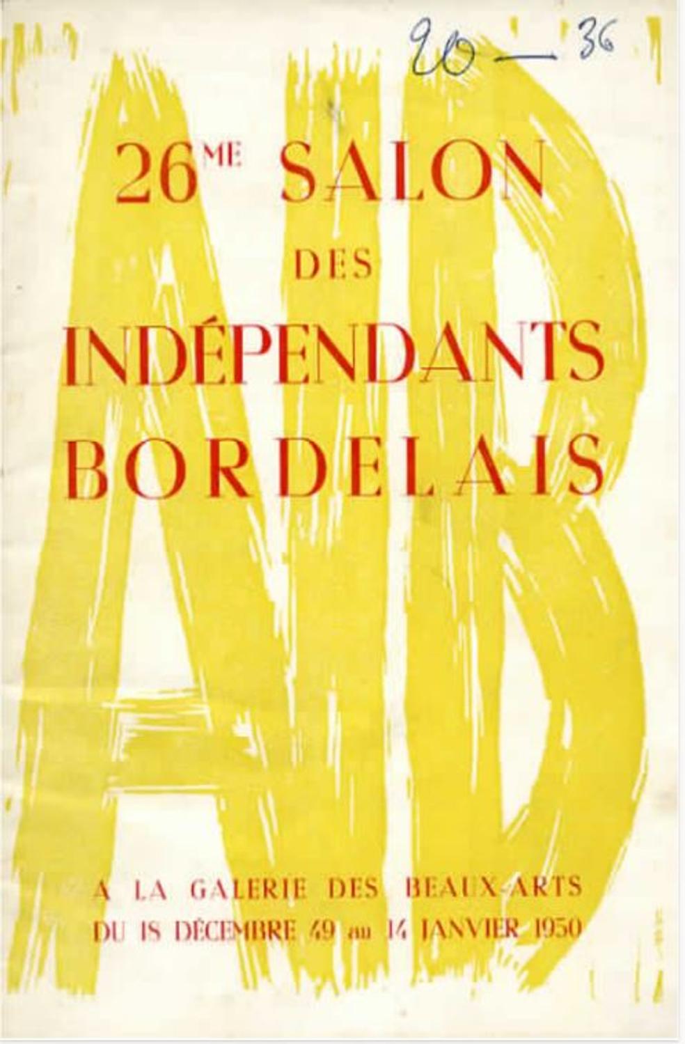 Couverture du catalogue du Salon de 1949-1950 des Indépendants Bordelais 