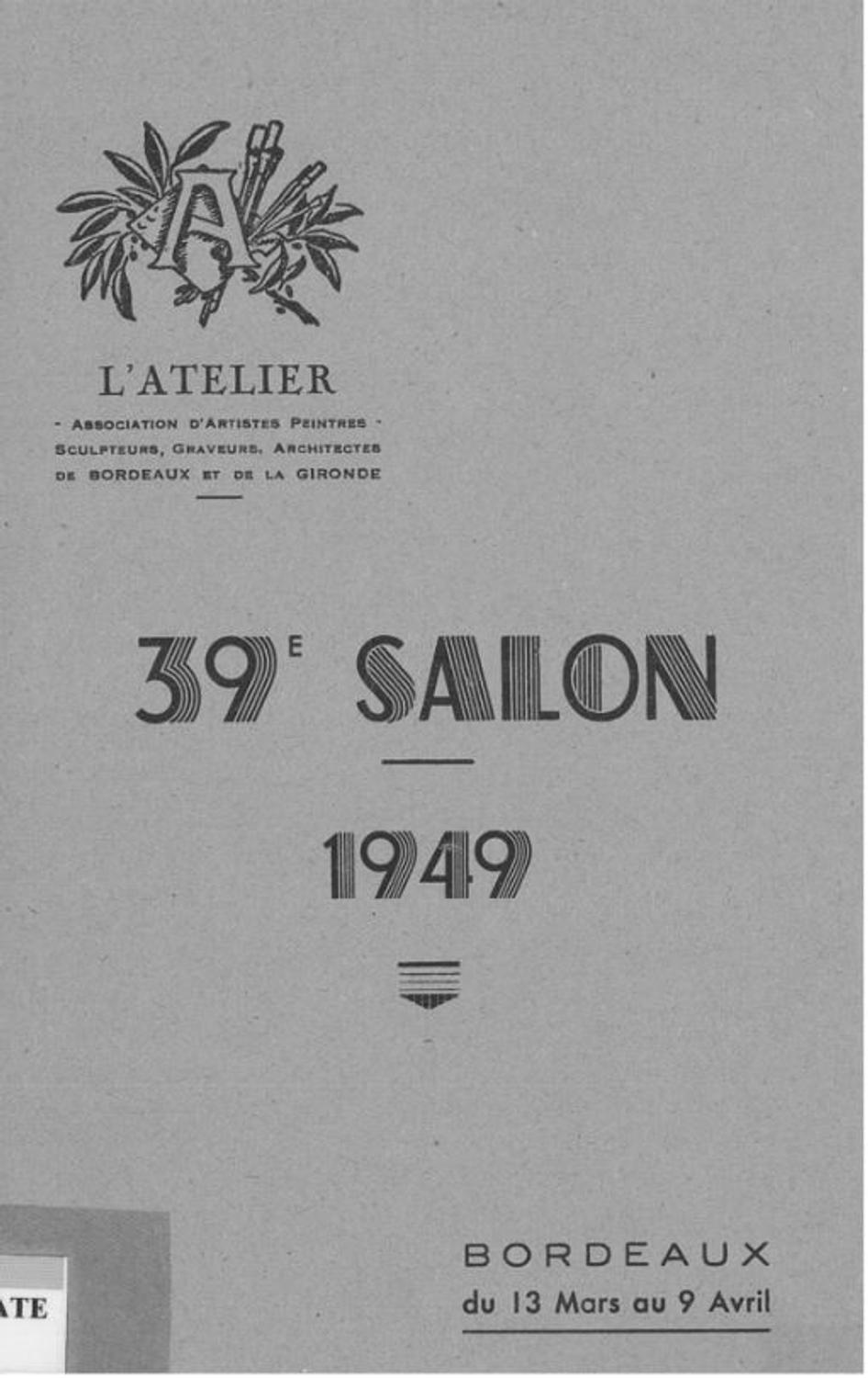 Couverture du catalogue collectif 1949