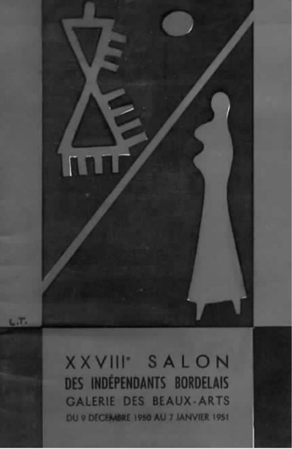 Couverture du catalogue du Salon de 1950-1951 des Indépendants Bordelais 