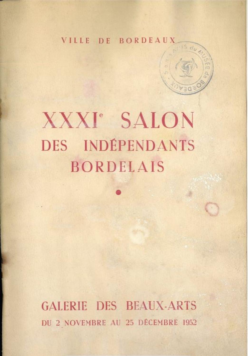 Catalogue du Salon de 1952