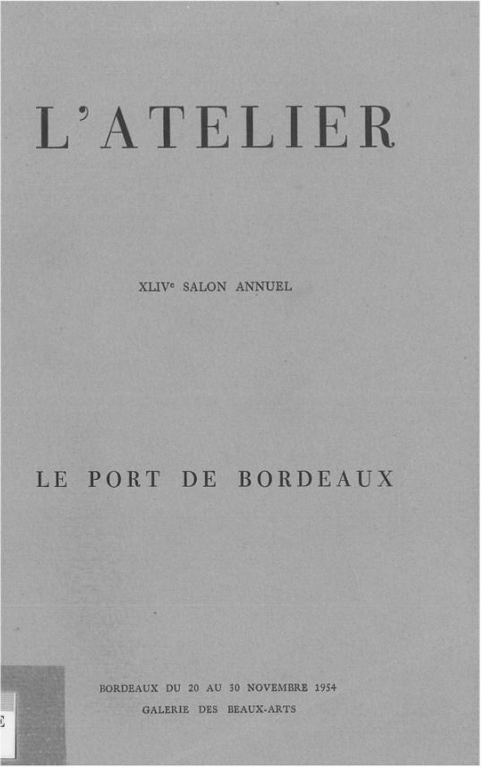 lien vers le catalogue de Salon de l'Atelier de 1954