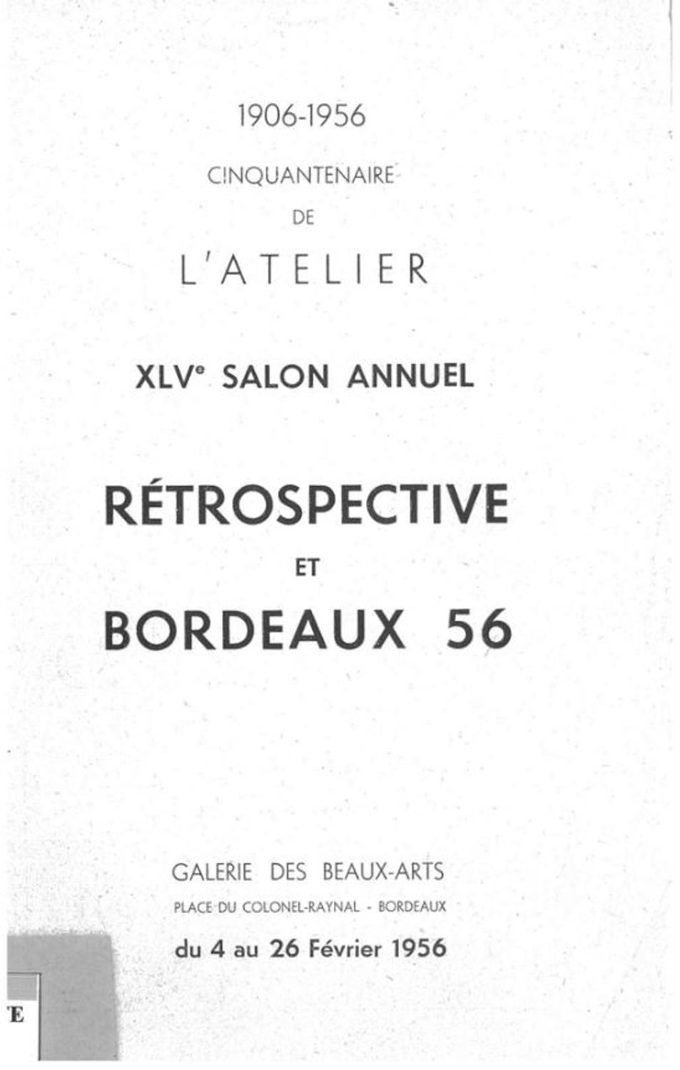 lien vers le catalogue de Salon de l'Atelier de 1956