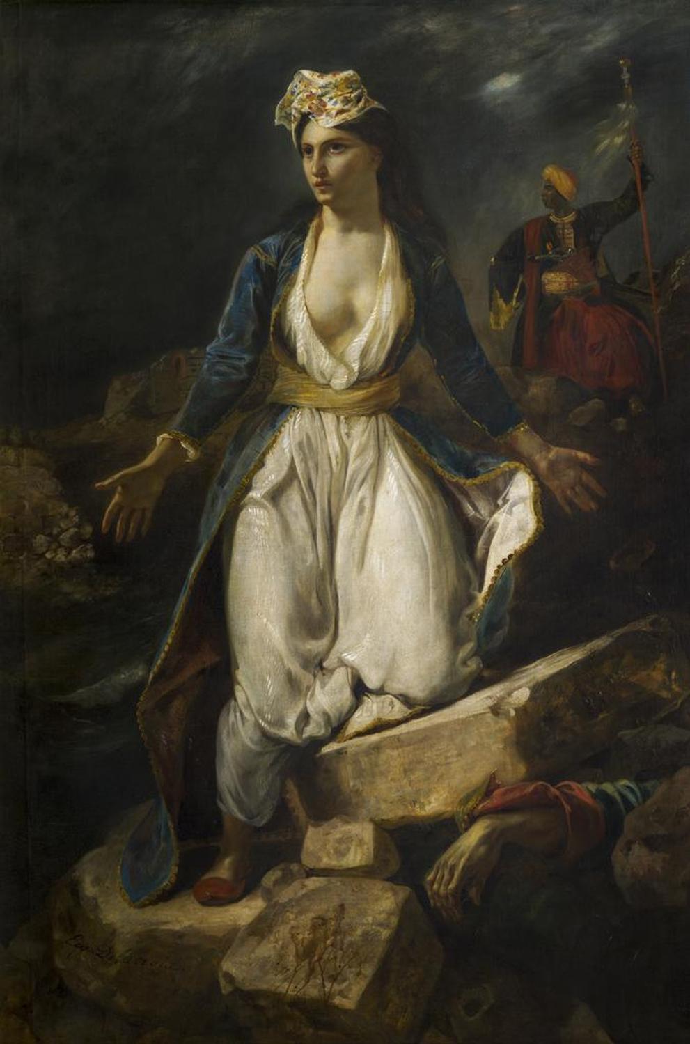 DELACROIX Eugène, La Grèce sur les ruines de Missolonghi, 1826. Achat au Salon de la Société des Amis des Arts de Bordeaux, 1852